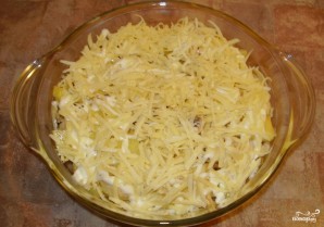 Картофель с шампиньонами и сыром в духовке - фото шаг 4