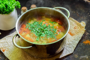 Фасолевый суп с сельдереем - фото шаг 8