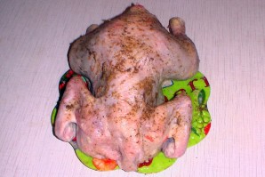 Курица в рукаве, фаршированная рисом - фото шаг 4