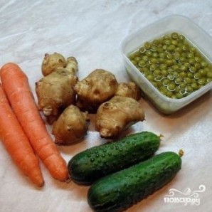 Салат из топинамбура с морковью - фото шаг 1