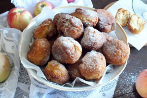 Творожные пончики с яблоком - фото шаг 10