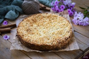 Тертый пирог с яблоками - фото шаг 15