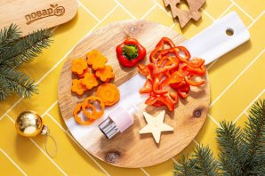 Закуски "Елочки" - фото шаг 11