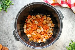 Рис с мясом в мультиварке - фото шаг 6