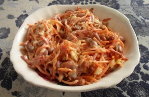 Салат с корейской морковью и курицей - фото шаг 4