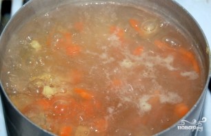 Суп с фрикадельками и горошком - фото шаг 2