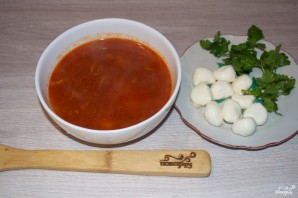 Томатный суп с моцареллой - фото шаг 7