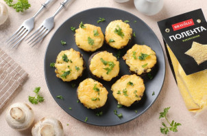 Шампиньоны фаршированные полентой "Bravolli" - фото шаг 8