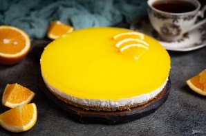 Творожный чизкейк с апельсиновым желе без выпечки - фото шаг 18