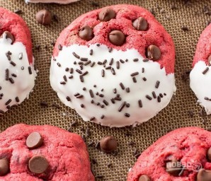 Печенье "Красный бархат" с белым шоколадом - фото шаг 7