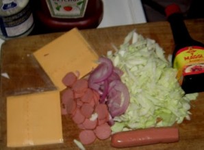 Шаурма с колбасой и сыром - фото шаг 1