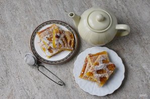 Пирог с лимоном из слоеного теста - фото шаг 11