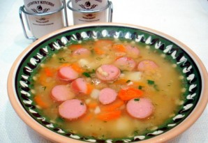 Гороховый суп с сосиской - фото шаг 10
