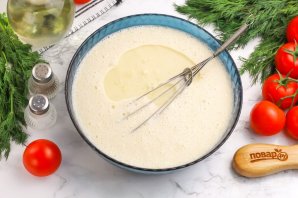 Блины с курицей и сыром - фото шаг 5