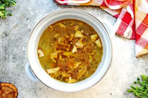 Суп из свежих маслят