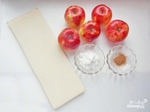 Слоеные конвертики с яблоками - фото шаг 1