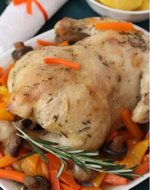 Курица с овощами в рукаве в духовке - фото шаг 4