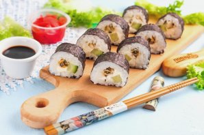 Роллы с мидиями - фото шаг 8