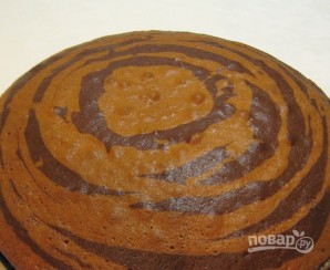 Бисквитный пирог "Зебра" - фото шаг 5