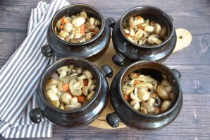 Мясо с грибами в горшочках - фото шаг 11