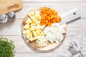 Постный грибной суп из замороженных грибов - фото шаг 3