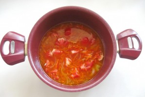 Минтай с помидорами в кисло-сладком соусе - фото шаг 6