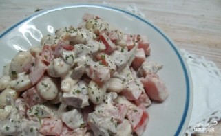 Салат со свининой и фасолью - фото шаг 4