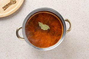 Постный гороховый суп с солеными огурчиками - фото шаг 7
