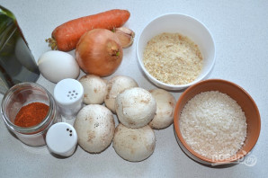 Котлеты из риса и грибов - фото шаг 1