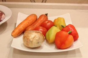 Свинина с овощами на сковороде - фото шаг 1