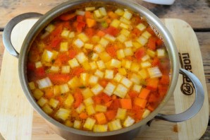 Томатный суп с фрикадельками - фото шаг 10