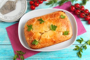 Пирог с палтусом - фото шаг 13