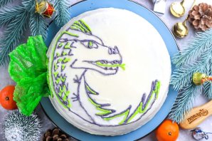 Торт "Дракон" на Новый год - фото шаг 15