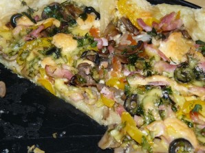 Пицца с сыром и грибами - фото шаг 3