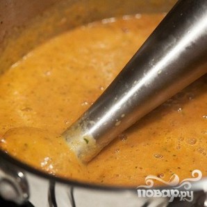 Суп с запеченным чесноком, помидорами и сыром - фото шаг 7