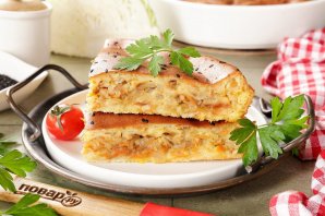 Быстрый пирог с капустой - фото шаг 14
