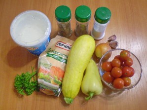Овощи в духовке под соусом - фото шаг 1