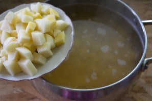 Гороховый суп с копченым салом - фото шаг 9