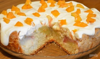 Нежный пирог с персиками - фото шаг 6