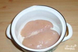 Сырный суп на курином бульоне - фото шаг 1