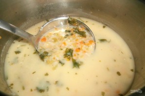 Американский сливочный суп с бурым рисом - фото шаг 4