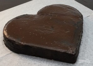 Торт в виде сердца без формочки - фото шаг 7