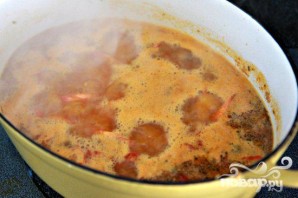 Суп с рисом и креветками - фото шаг 4