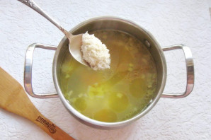 Куриный суп с сельдереем и рисом - фото шаг 7