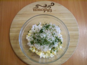 Лаваш с рисом и яйцом - фото шаг 5