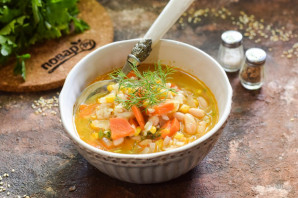 Суп с фасолью и кукурузой - фото шаг 10