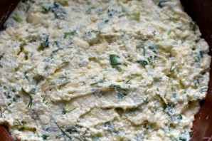 Творожная запеканка с зеленью и сыром - фото шаг 3
