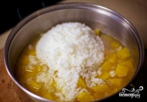 Тыквенный суп-пюре с рисом - фото шаг 6
