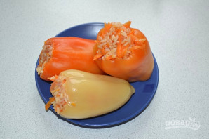 Перцы фаршированные морковью и рисом - фото шаг 7