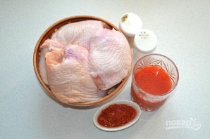 Куриные бедрышки в томатном соусе - фото шаг 1